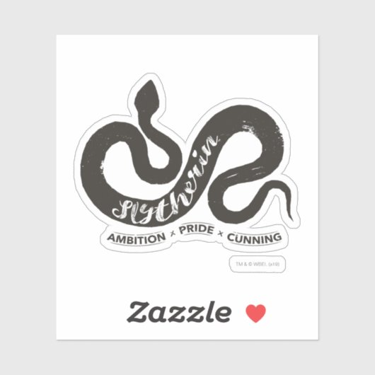 Harry Potter | SLYTHERIN™ Silhouette Typografie Aufkleber (Blatt)