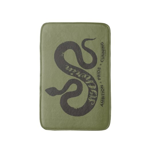 Harry Potter | SLYTHERIN™ Silhouette Typografie Badematte (Vorderseite Vertikal)