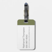 Harry Potter | SLYTHERIN™ Silhouette Typografie Gepäckanhänger (Rückseite vertikal)