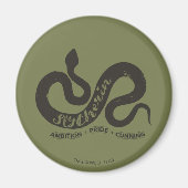 Harry Potter | SLYTHERIN™ Silhouette Typografie Magnet (Vorne)