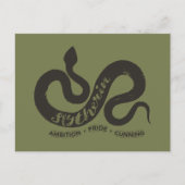 Harry Potter | SLYTHERIN™ Silhouette Typografie Postkarte (Vorderseite)