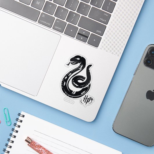 Harry Potter | Slytherin Snake Icon Aufkleber (Laptop mit iPhone)