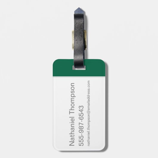 Harry Potter | Slytherin Snake Icon Gepäckanhänger (Rückseite vertikal)