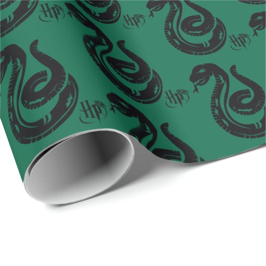Harry Potter | Slytherin Snake Icon Geschenkpapier (Rolleneckpunkt)