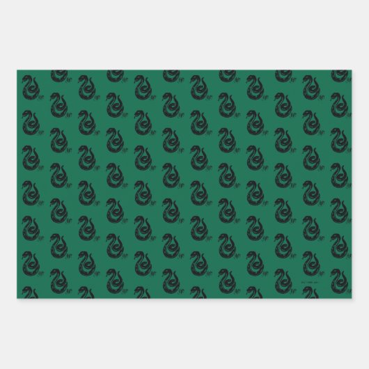 Harry Potter | Slytherin Snake Icon Geschenkpapier Set (Vorderseite)