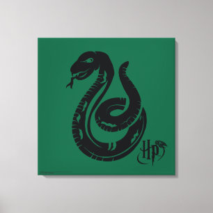 Harry Potter   Slytherin Snake Icon Leinwanddruck