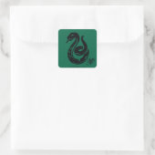 Harry Potter | Slytherin Snake Icon Quadratischer Aufkleber (Tasche)