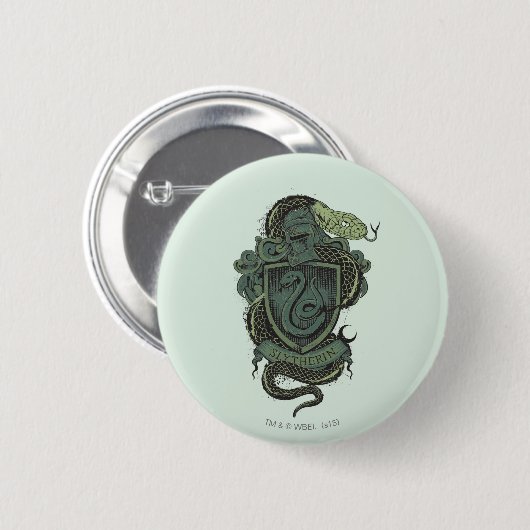Harry Potter | Slytherin-Wappen Button (Vorne & Hinten)