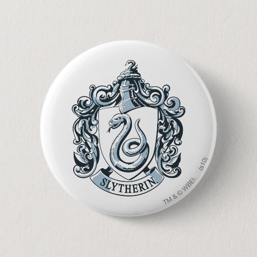 Harry Potter | Slytherin Wappen - Eisblau Button (Vorderseite)