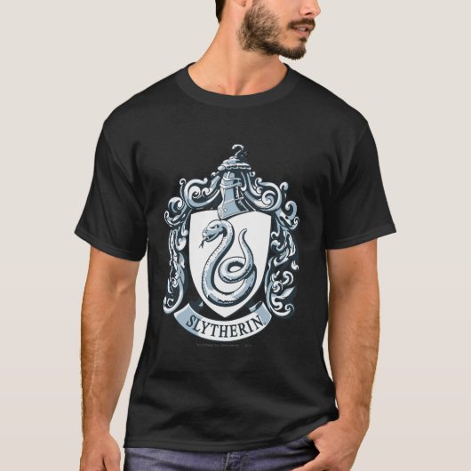 Harry Potter | Slytherin Wappen - Eisblau T-Shirt (Vorderseite)