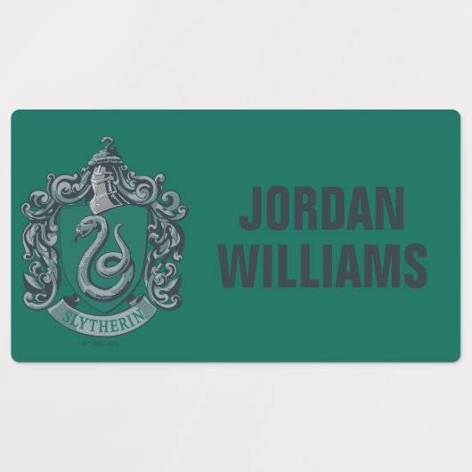 Harry Potter | Slytherin Wappen Green Etiketten (Design 2)