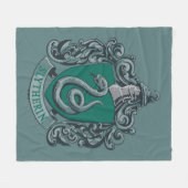Harry Potter | Slytherin Wappen Green Fleecedecke (Vorderseite (Horizontal))