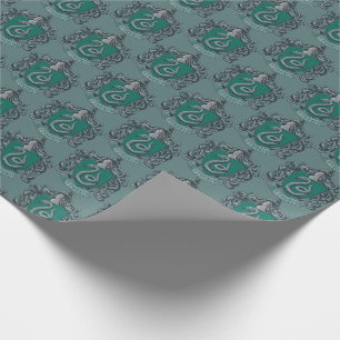 Harry Potter   Slytherin Wappen Green Geschenkpapier