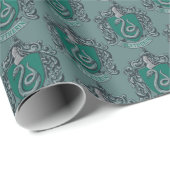 Harry Potter | Slytherin Wappen Green Geschenkpapier (Rolleneckpunkt)