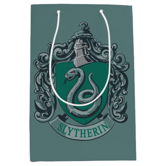 Harry Potter | Slytherin Wappen Green Mittlere Geschenktüte (Vorderseite)