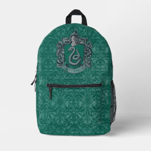 Harry Potter   Slytherin Wappen Grün Bedruckter Rucksack