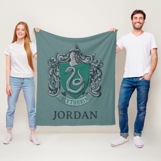 Harry Potter | Slytherin Wappen Grün Fleecedecke (Beispiel)