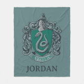 Harry Potter | Slytherin Wappen Grün Fleecedecke (Vorderseite)