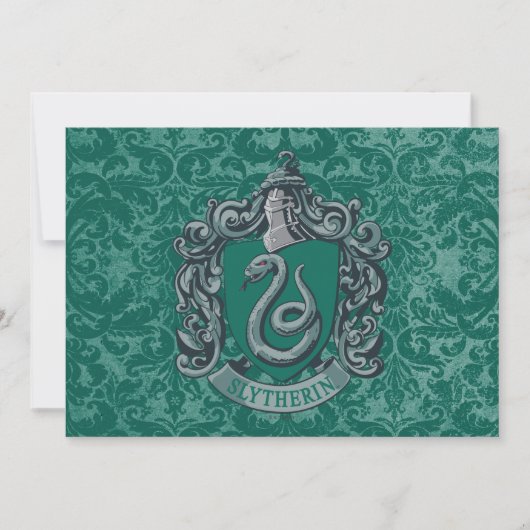 Harry Potter | Slytherin-Wappen Grün Karte (Vorderseite)