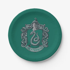Harry Potter | Slytherin-Wappen Grün Pappteller