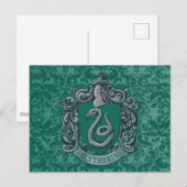 Harry Potter | Slytherin Wappen Grün Postkarte (Vorne/Hinten)