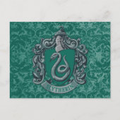 Harry Potter | Slytherin Wappen Grün Postkarte (Vorderseite)