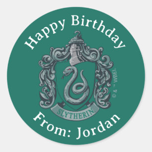 Harry Potter   Slytherin-Wappen Grün Runder Aufkleber