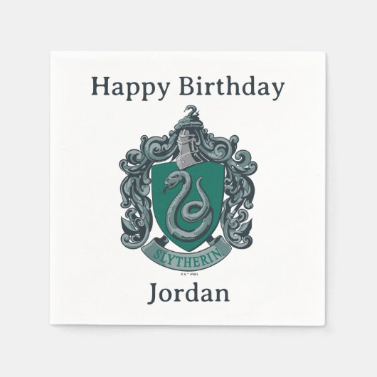 Harry Potter | Slytherin Wappen Grün Serviette (Vorderseite)