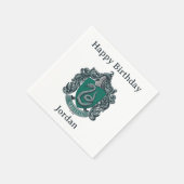 Harry Potter | Slytherin Wappen Grün Serviette (Ecke)