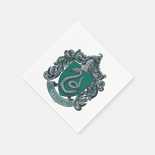 Harry Potter | Slytherin Wappen Grün Serviette (Ecke)