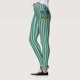 Harry Potter   Slytherin-Wappen mit goldenem Banne Leggings