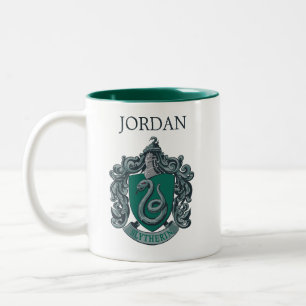 Harry Potter   Slytherin Wappen   Namen hinzufügen Zweifarbige Tasse