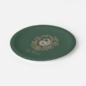 HARRY POTTER™ | SLYTHERIN™ Wappen Pappteller (Schrägansicht)