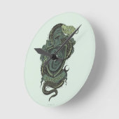 Harry Potter | Slytherin-Wappen Runde Wanduhr (Winkel)