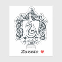 Harry Potter Slytherin Wappen Sticker – 10 X 10 Cm, Weiß Glänzend, Vinyl, Wasserfest