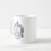 Harry Potter | Slytherin-Wappen - Schwarz und Weiß Kaffeetasse (Vorderseite Links)