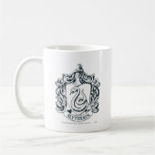 Harry Potter | Slytherin-Wappen - Schwarz und Weiß Kaffeetasse (Links)