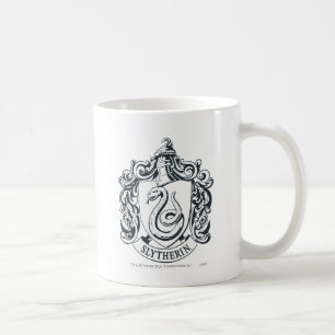 Harry Potter   Slytherin-Wappen - Schwarz und Weiß Kaffeetasse