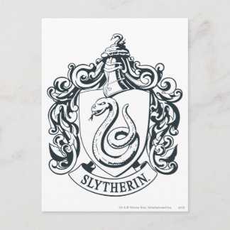 Harry Potter | Slytherin-Wappen - Schwarz und Weiß Postkarte