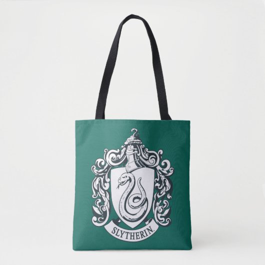 Harry Potter | Slytherin-Wappen - Schwarz und Weiß Tasche (Vorderseite)