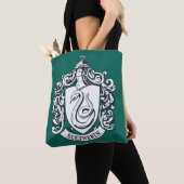 Harry Potter | Slytherin-Wappen - Schwarz und Weiß Tasche (Von Nahem)