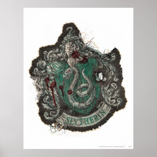 Harry Potter | Slytherin Wappen - Vintag Poster (Vorne)