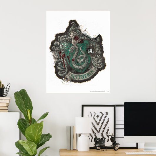 Harry Potter | Slytherin Wappen - Vintag Poster (Heimbüro)