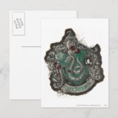 Harry Potter | Slytherin Wappen - Vintag Postkarte (Vorne/Hinten)