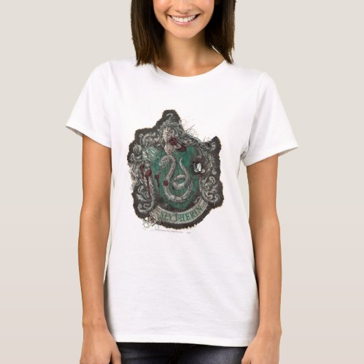 Harry Potter | Slytherin Wappen - Vintag T-Shirt (Vorderseite)