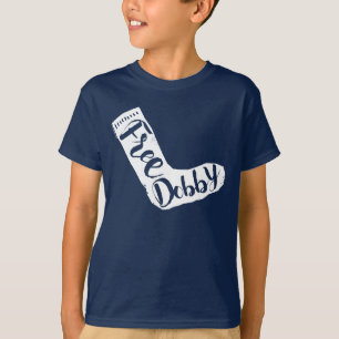 Harry Potter Socken Typografie "Free Dobby" T-Shirt
