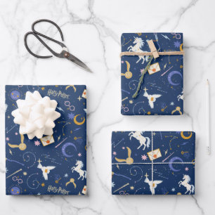 HARRY POTTER™ Sommer-Sonnenwende-Icon-Muster Geschenkpapier Set