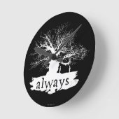 Harry Potter Spell | Always Quote Silhouette Runde Wanduhr (Winkel)