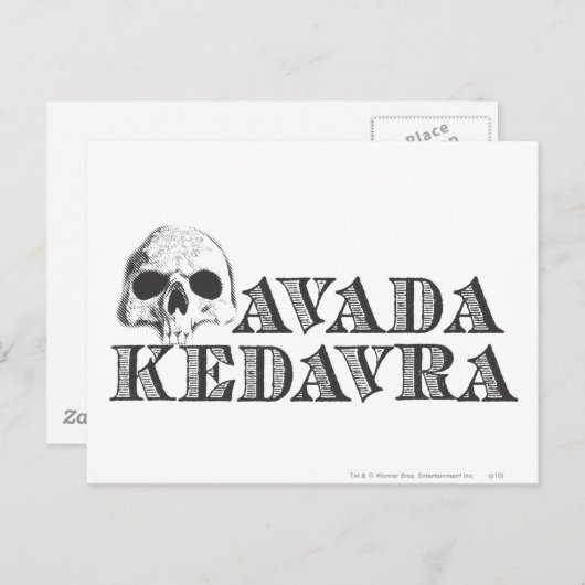 Harry Potter Spell | Avada Kedavra Postkarte (Vorne/Hinten)