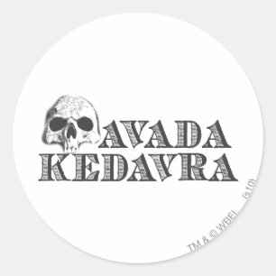 Harry Potter Spell   Avada Kedavra Runder Aufkleber